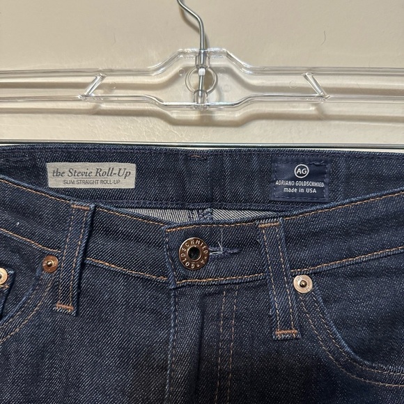AG Adriano Goldschmied 26R‎ Stevie Roll Up Slim Straight Jean Dark Wash - Picture 3 of 4